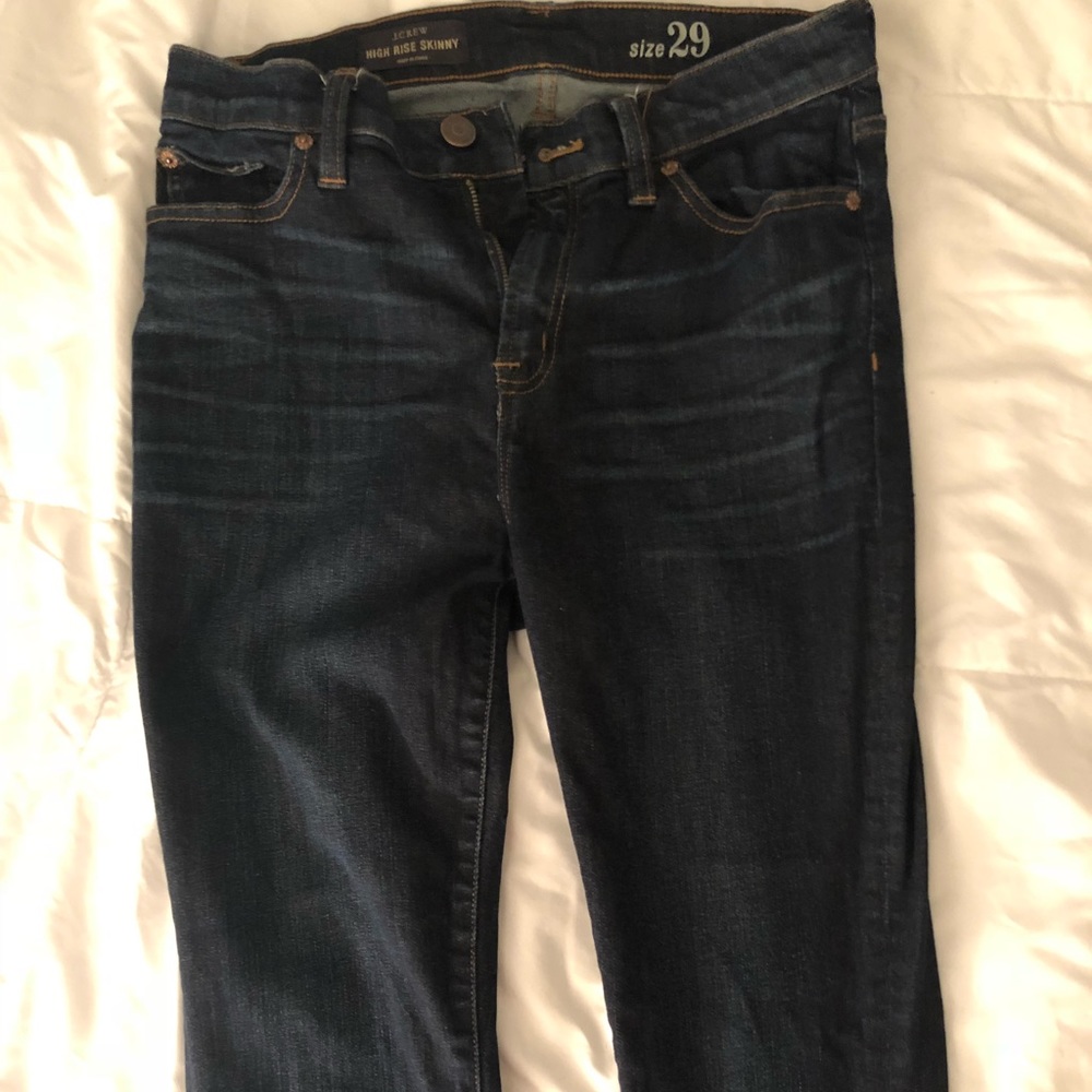 Skinny high rise dark jeans J CREW